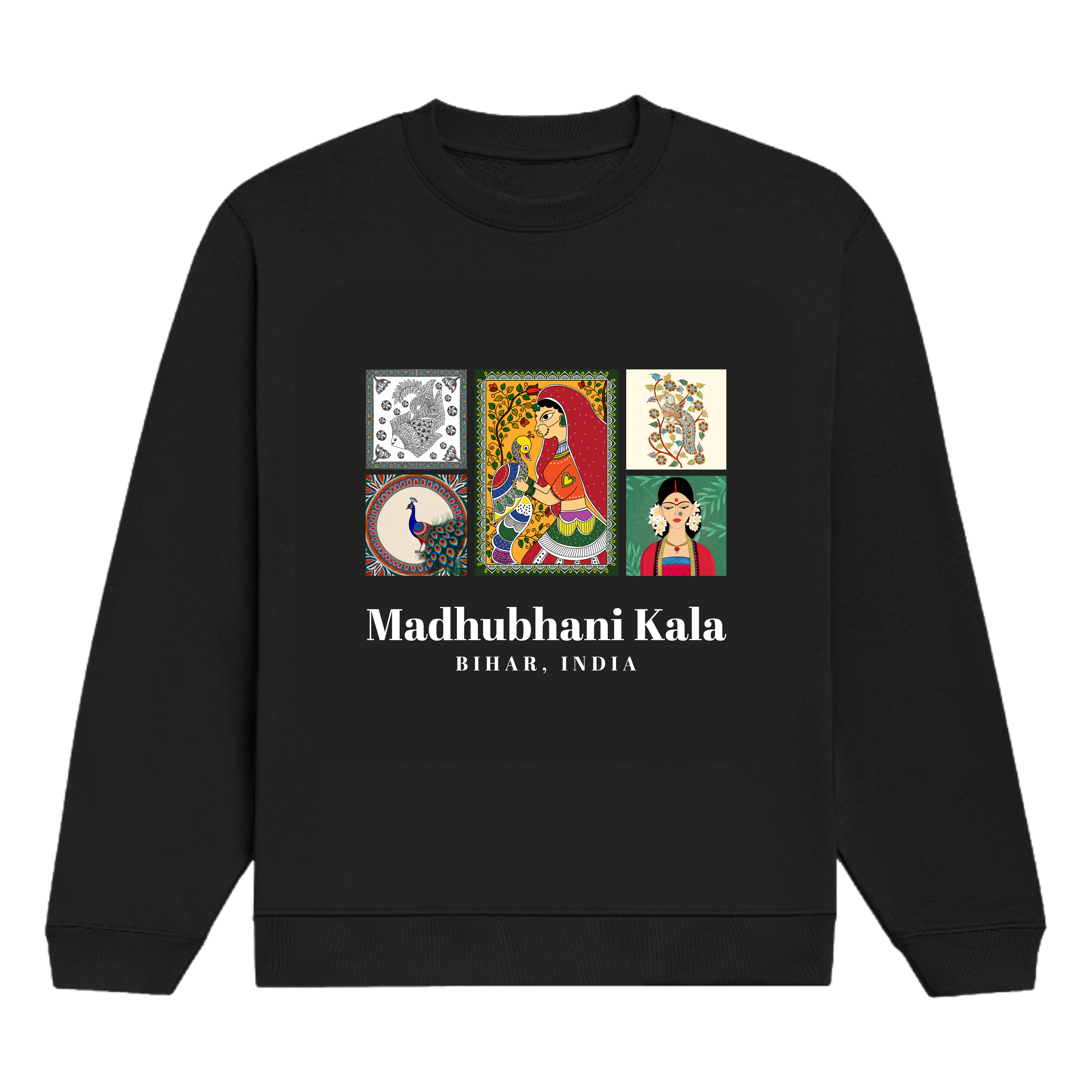 madhubani kala - bihar sweatshirt