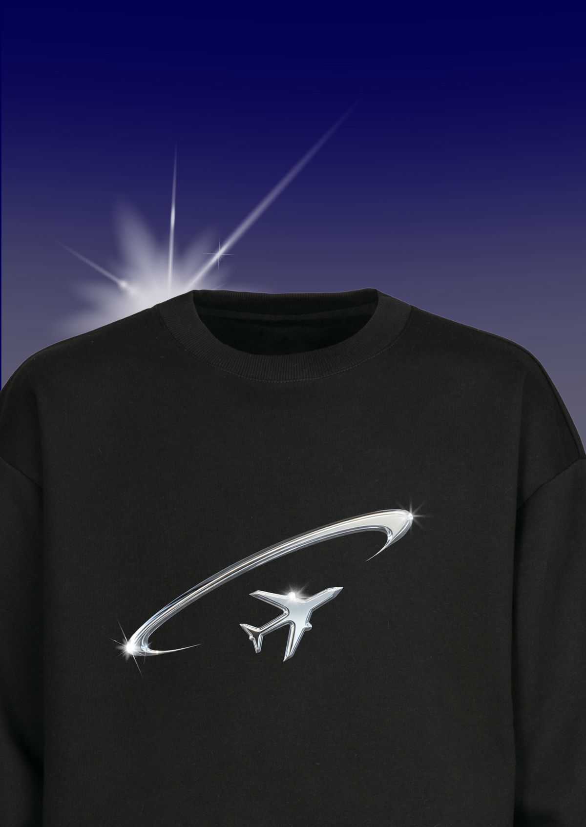 chrome plane - oversized sweatshirt