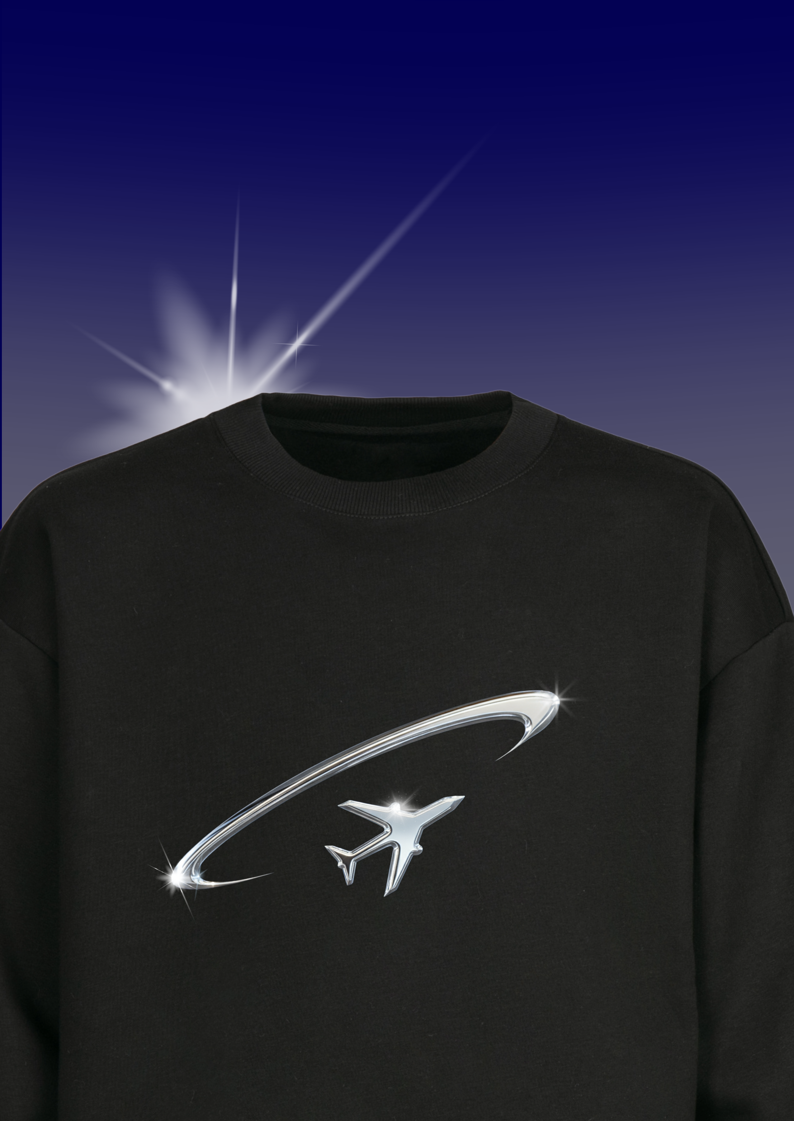 chrome plane - oversized sweatshirt