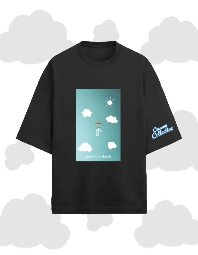 above the clouds - oversized tee