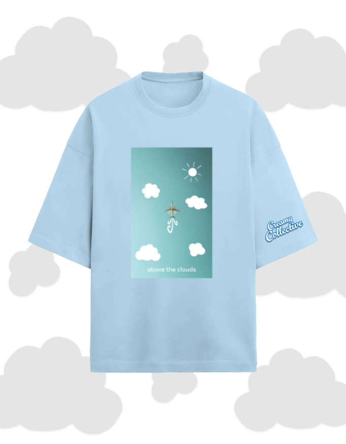 above the clouds - oversized tee