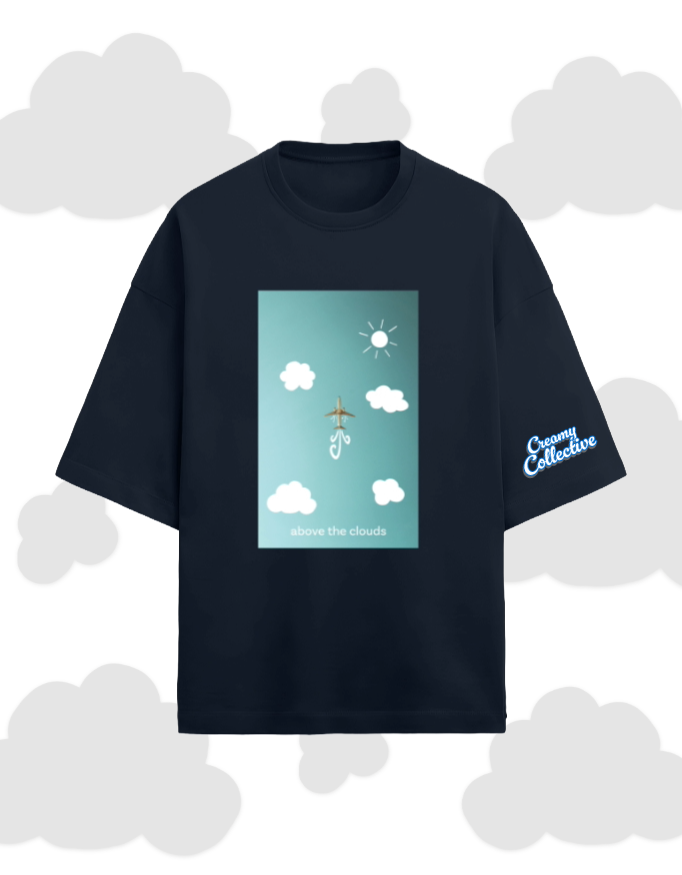 above the clouds - oversized tee