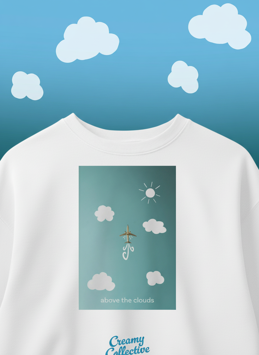 above the clouds - oversized drop shoulder